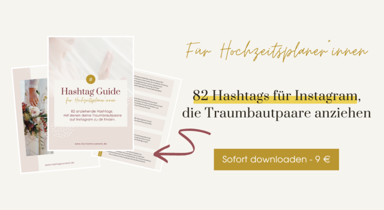 Hashtags für Hochzeitsplanerinnen